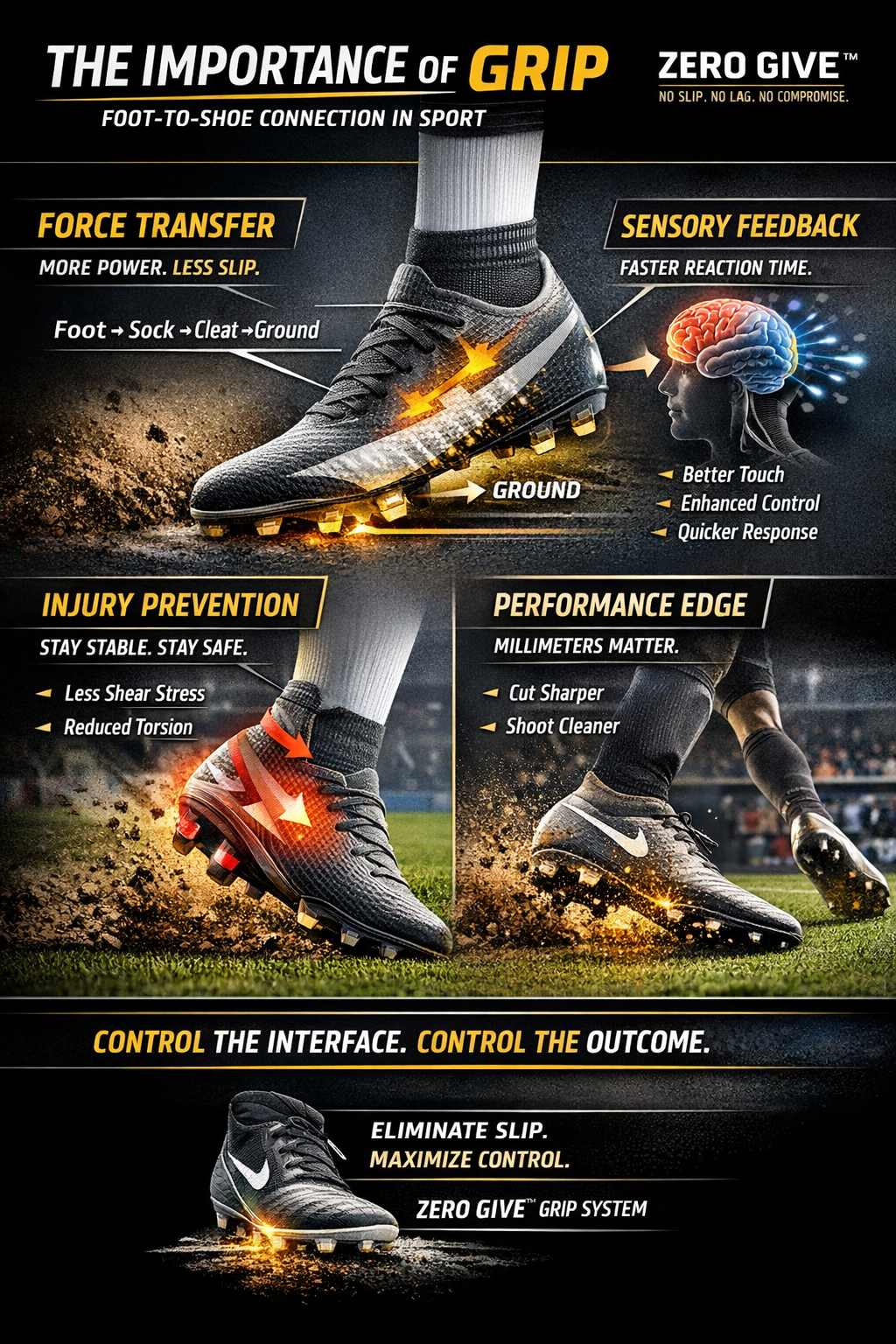 The Importance of Grip: Why Foot-to-Shoe Connection Changes Performance