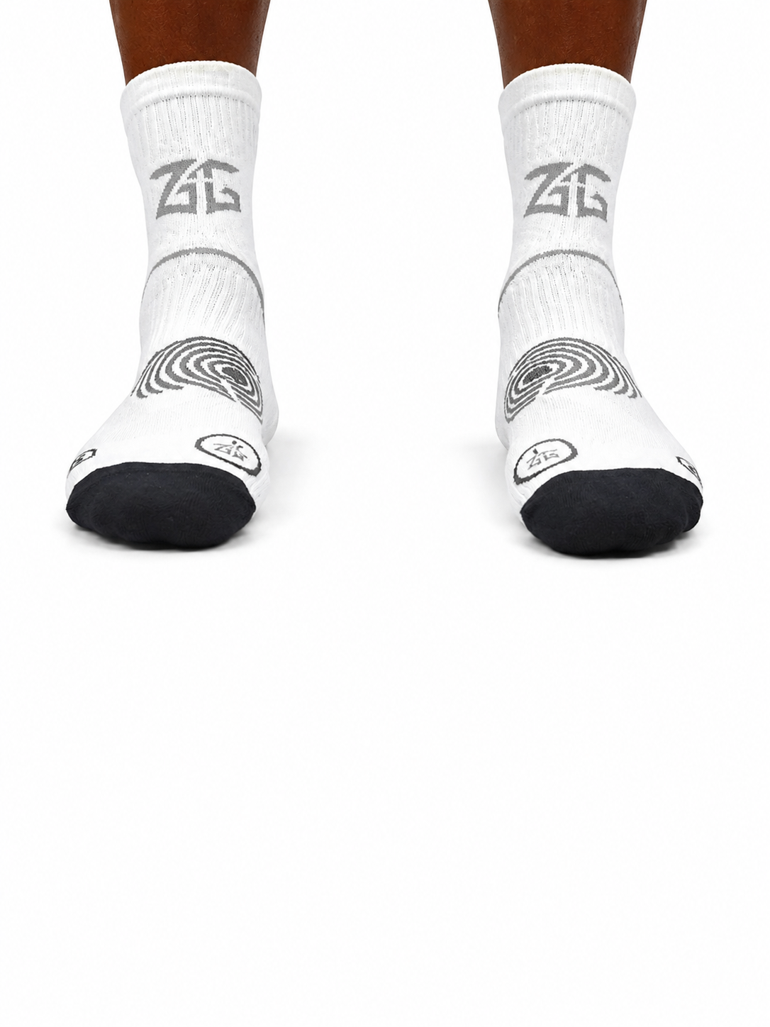 Zero Give white soccer grip socks suitable for use inside basketball shoes