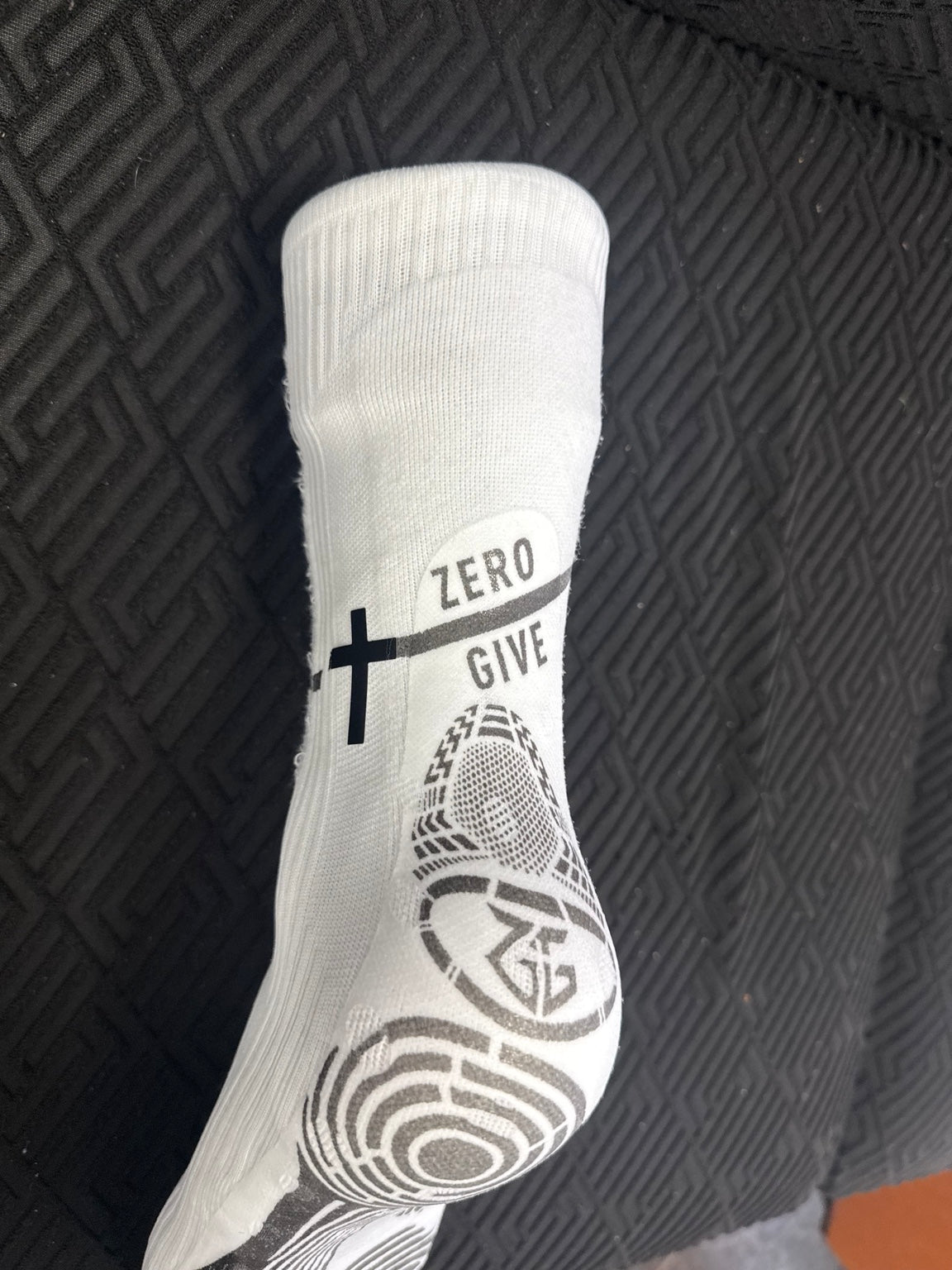 Actual Zero Give soccer grip sock heel and traction zones for reducing movement inside new cleats